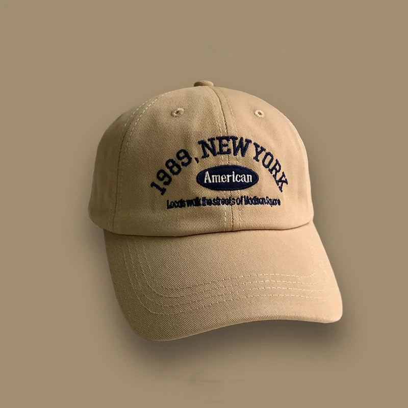 Korean Retro Baseball Cap – Unisex Embroidered Street Style Hat