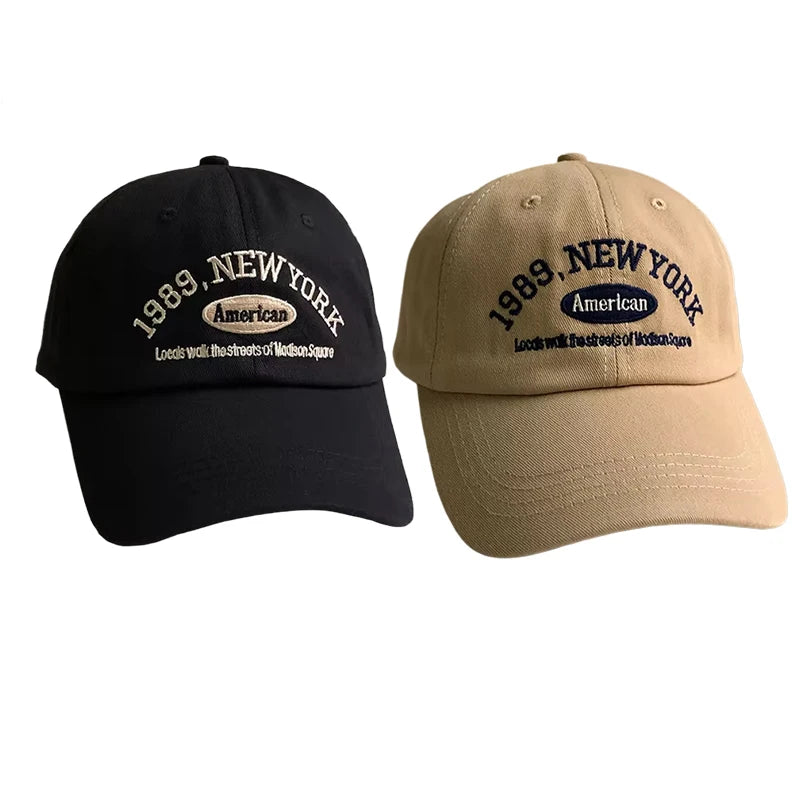 Korean Retro Baseball Cap – Unisex Embroidered Street Style Hat