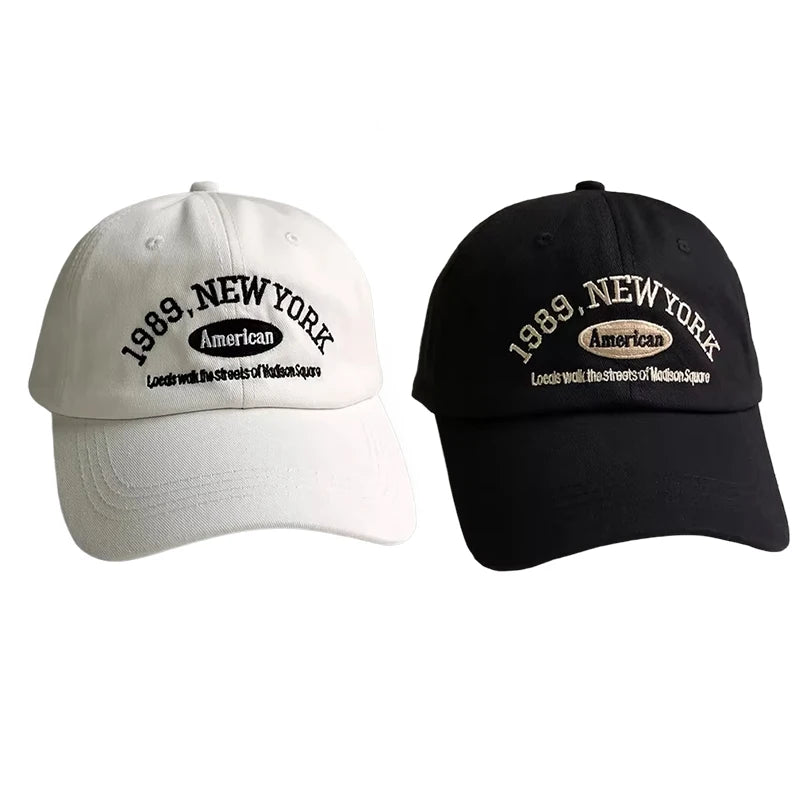 Korean Retro Baseball Cap – Unisex Embroidered Street Style Hat