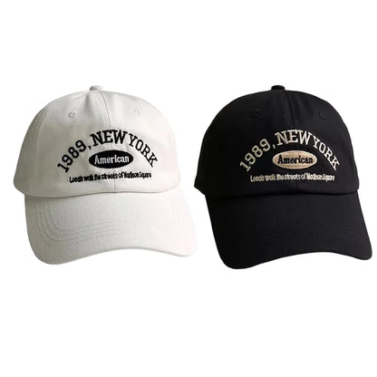 Korean Retro Baseball Cap – Unisex Embroidered Street Style Hat