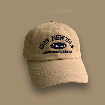 Korean Retro Baseball Cap – Unisex Embroidered Street Style Hat