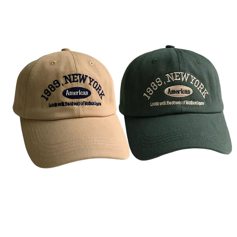 Korean Retro Baseball Cap – Unisex Embroidered Street Style Hat